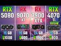 RTX 5080 vs RX 9070 XT vs RX 7900 XTX vs 4070 Ti SUPER | Test in 7 Games
