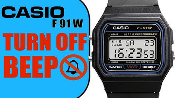 How to turn off BEEP on Casio F91W in 4K (60 seconds Tutorial)