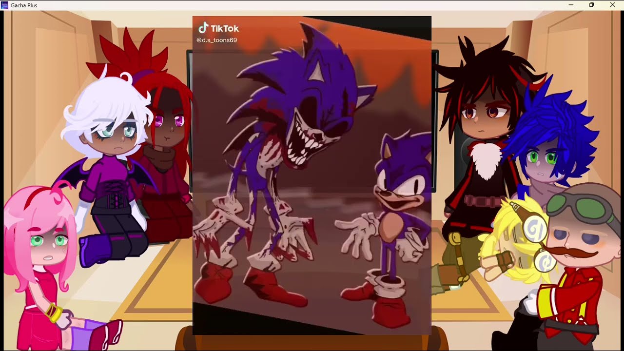 Sonic Boom characters + Rouge react to different Sonic EXE's