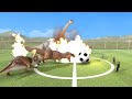 Brachiosaurus, T-Rex, Triceratops  VS Flash Mage, Fire, Crossbowman   Animal Revolt Battle Simulator