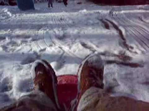 Billy sledding on "Weikel Run"