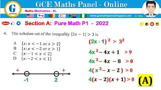 June 2022 A Level Pure Mathematics Solutions   Part 1 of 3   Statistics   Mechanics   Cameroon GCE screenshot 4