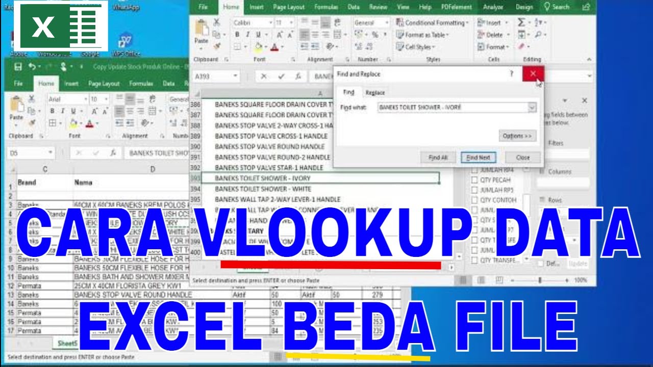 Cara Vlookup Data Beda File di Excel #excel #tutorial #howto 