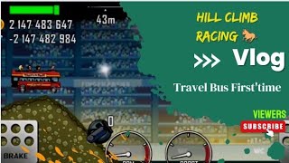Hill climb racing 🏎️ finger soft  game Travel Bus 🚐 with Arena map .#gaming #viral #hillclimbracing screenshot 4