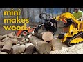 #463 Splitting FIREWOOD with the NEW Mini SKID STEER