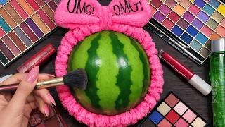 ASMR Makeup on Watermelon (No Talking ) | Makeup for Sleep screenshot 2