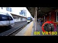 8K VR180 REGIONAL AND CITY EXPRESS TRAINS at South Brisbane Station 3D (Travel/Railway/ASMR/Music)