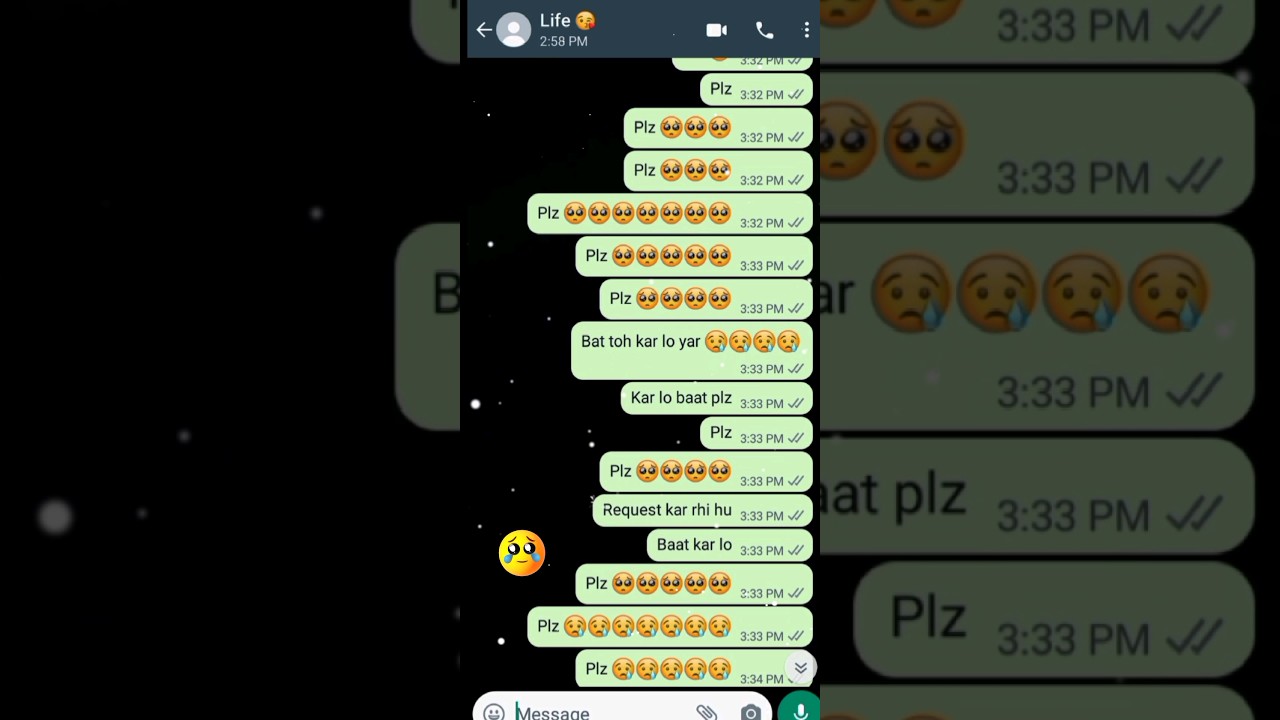 sad chatting on WhatsApp status 