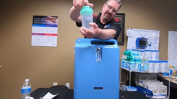 Humidifier set up for an oxygen concentrator