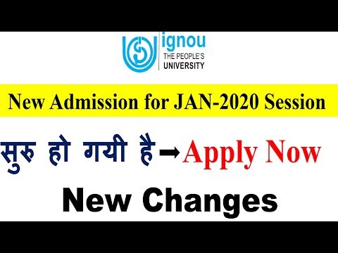 IGNOU JAN 2020 Fresh Admission Starts | New Changes in Fresh admission IGNOU New Admission 2020 |