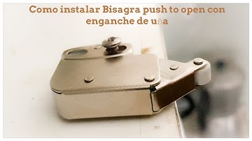 Como instalar una bisagra push to open con enganche de uña