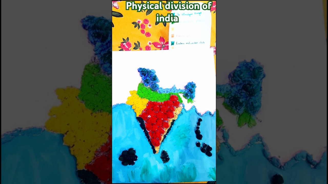 Physical division of India 3D model 