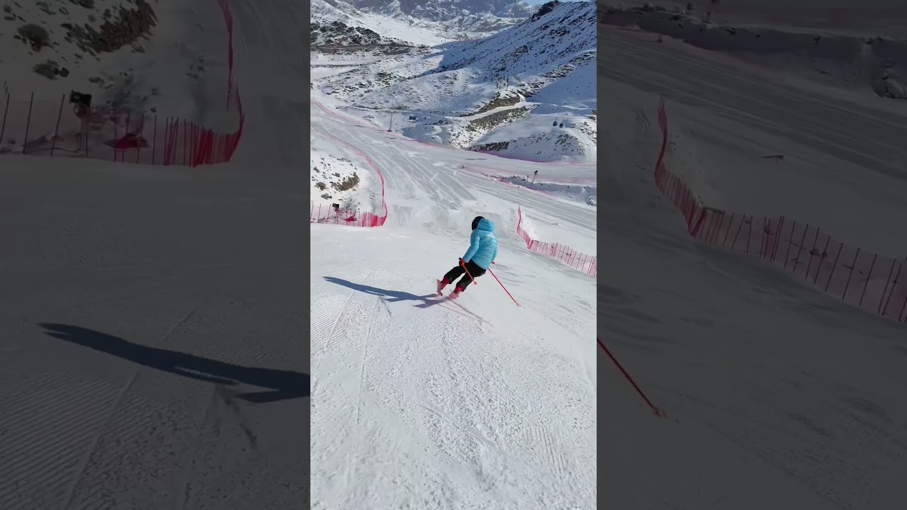I challenged myself to track every single turn on this run #sports #snowboarding #snow #skiing