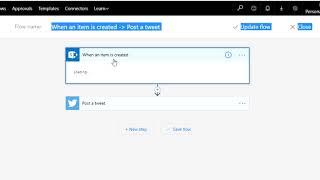 Automatically tweet from SharePoint to Twitter using Microsoft Flow