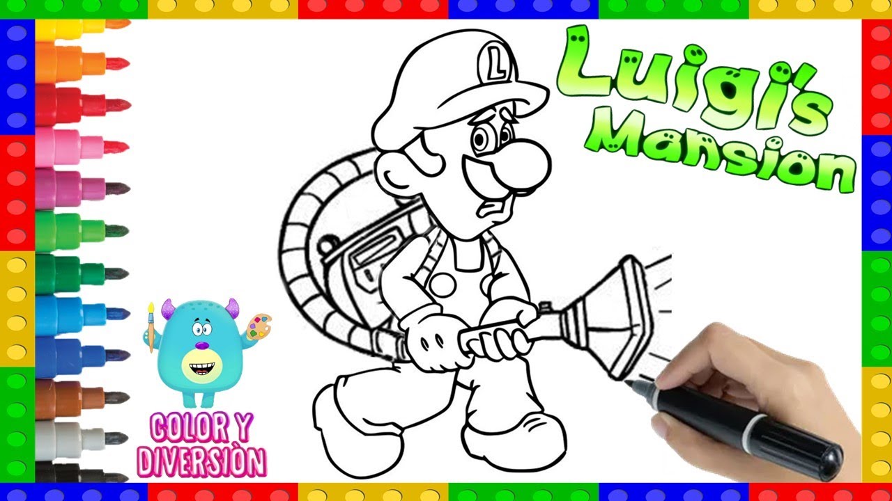 Cómo Dibujar y Colorear a Luigi👻 Dibujos fáciles con animación 👻Colores ...