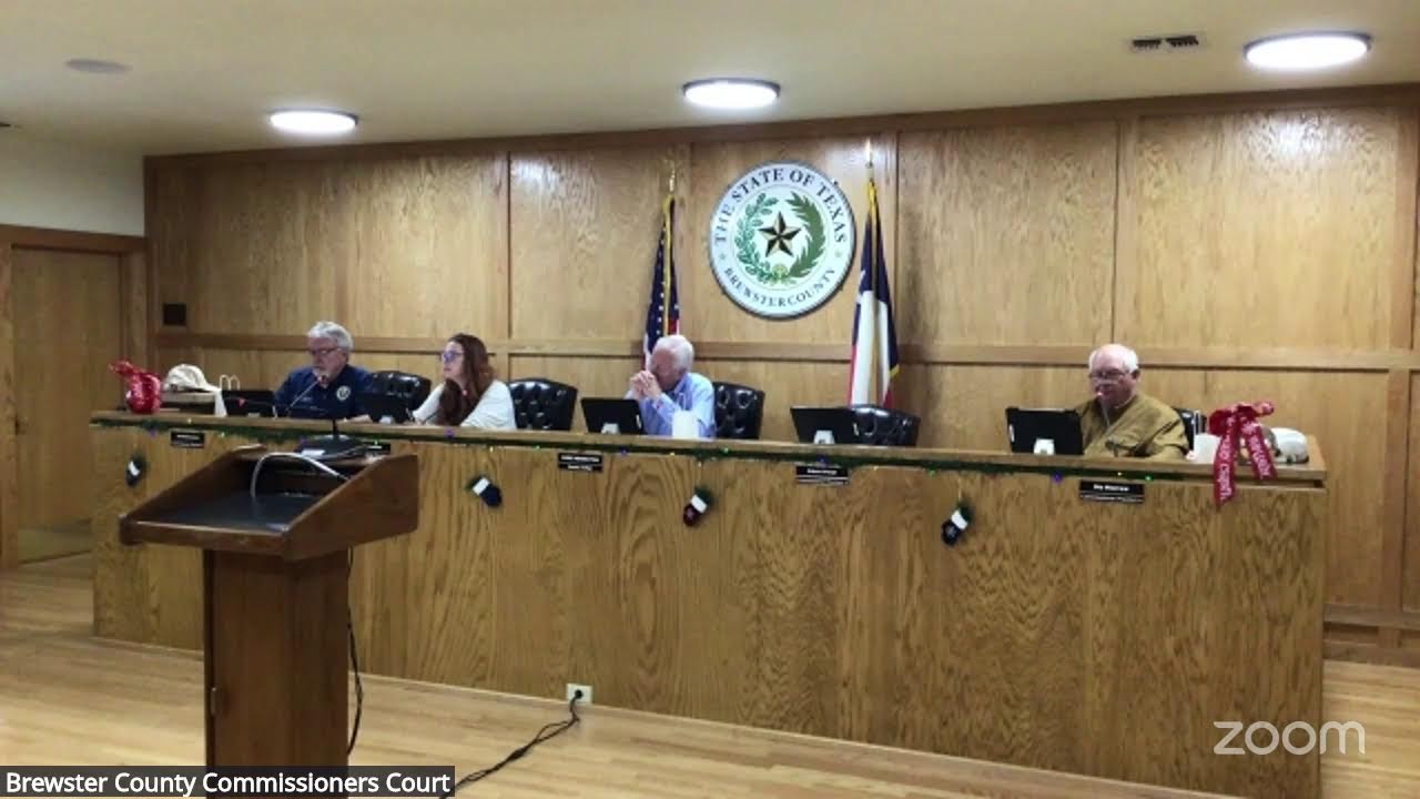 Brewster County Special Commissioners Court Meeting - December 16, 2025