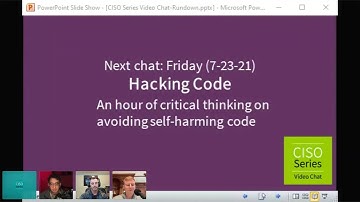 Join the chat at http://crowdcast.io/cisoseries