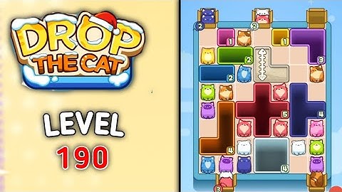 Drop the cat level 190 walkthrough solution gameplay