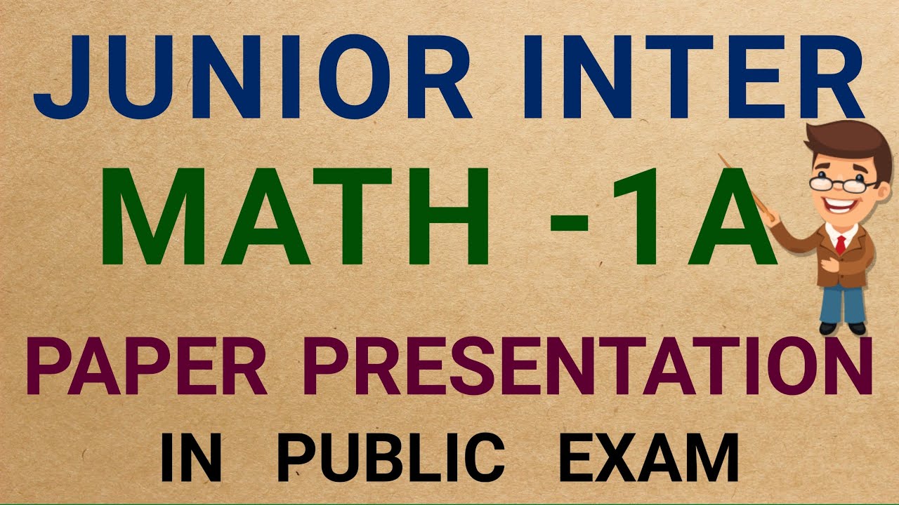 Intermath 1 Junior Inter Maths - 1A Paper Presentation || AP & TS || Inter 1st Year ...