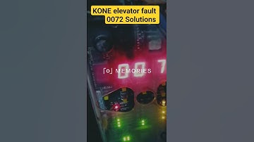 Kone elevator fault codes 0072 solutions.Change car top position switch(61.U 61. N 30)