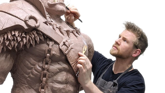 Learning to sculpt: an ongoing relationship with epoxy clay. 