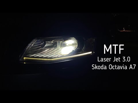Королевский свет в Skoda Octavia A7! Ретрофит фар и установка MTF Laser Jet 3.0