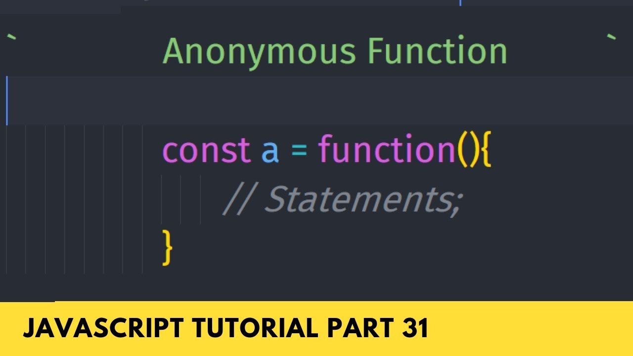 Exempel på anonym funktion i tutorial för JavaScript