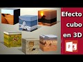 Presentaciones Power Point. Cubo con imagen. Efecto 3D