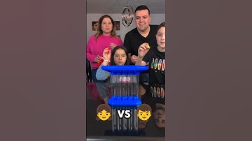 Bounce Connect 4! 👨👦 vs 👩👧. Who Will Win? 🏆 #shorts #familyfun