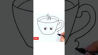 How to draw a Cup with paints for children