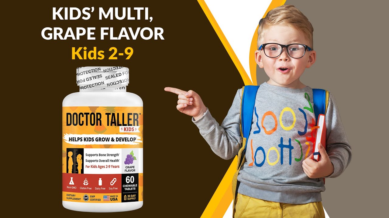 Doctor Taller Kids 🍇Chewable Multivitamins & Minerals YouTube