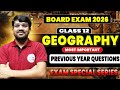 12th Geography Most Important Previous Year Questions (PYQs) | Class 12 Geography VVI Questions 2026