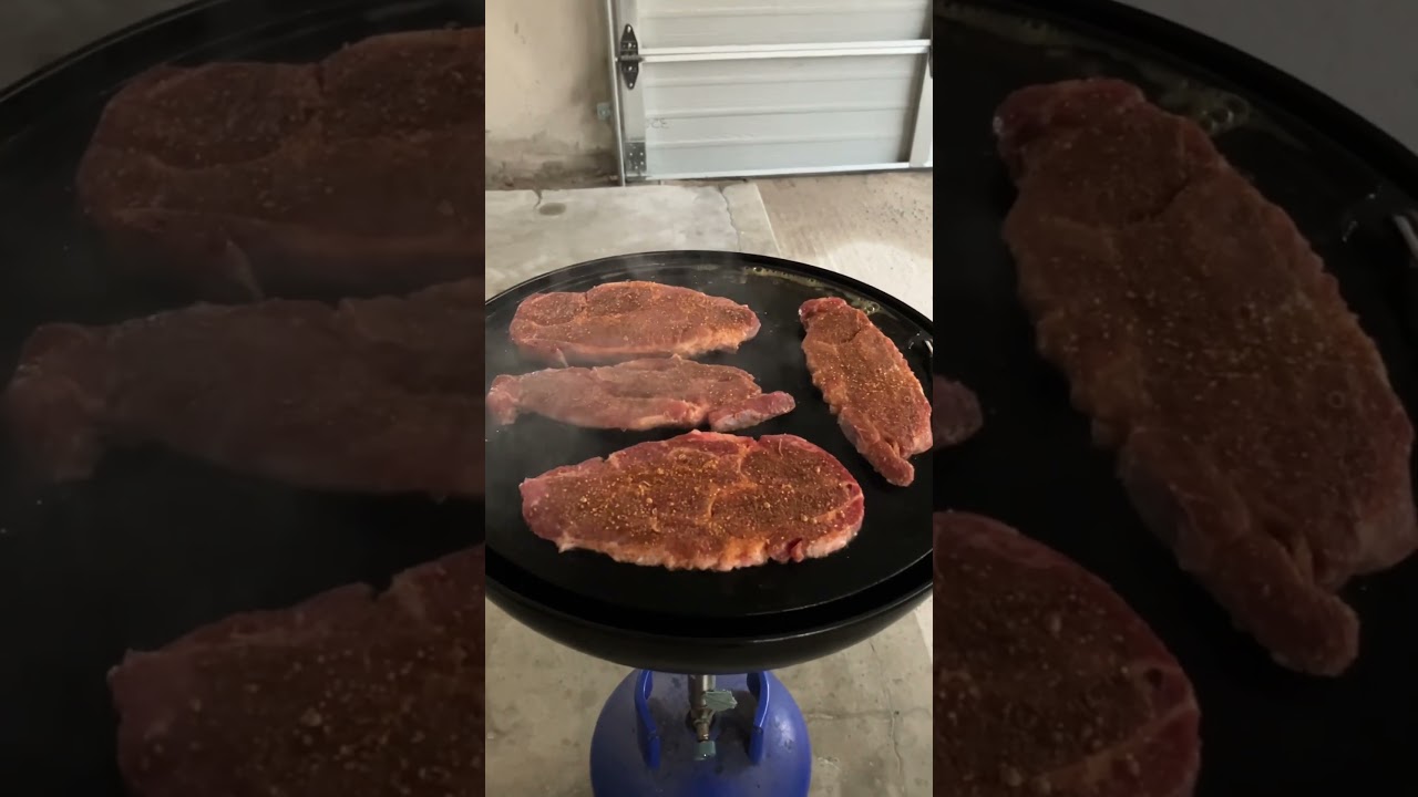 Pork chops on Cadac GrilloGas 