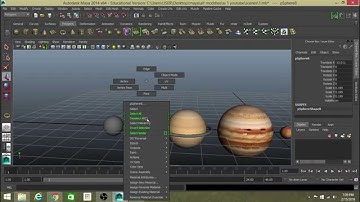 how to texture a solar system in maya ?