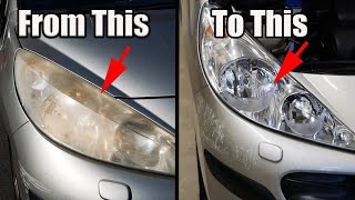 Restoring Faded Headlights on a 15 Year Old Peugeot