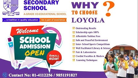 Loyola Secondary School - ... a tradition in Quality Education