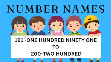 191 to 200 Spelling in English | Numbers 191 to 200 with Spelling | Number Names 191 to 200