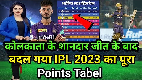 IPL 2023 Today Points Table | KKR vs PBKS After Match Points Table | Ipl Points Table