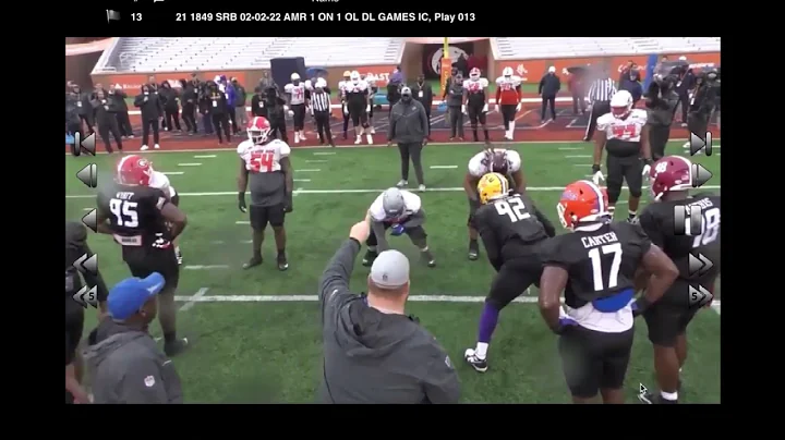 Neil Farrell Jr. Senior Bowl 1v1 Film (LSU DT, #92)