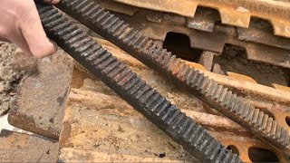 Forging a KATANA Iron Japan chain saw GEARS | Restoration metal old