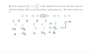 Oxford MAT 2022 Q1 (Multiple Choice Questions)