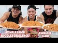 INSANE MALA 4X SPICY NOODLES CHALLENGE! 3 PACKAGES EACH!