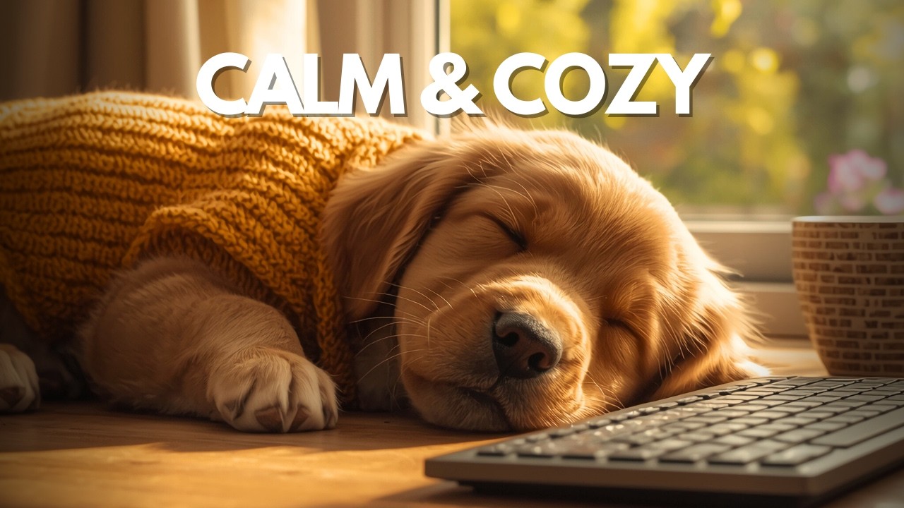 Golden Retriever Puppy Sleep – Soft Relaxing Ambience (3H)