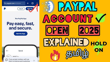 How To Create PayPal Account In Tamil | 2025 New PayPal Account Creation Explained Tamil | TTS 