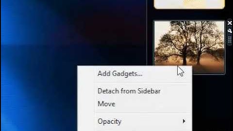 How to remove a gadget from the Windows Sidebar