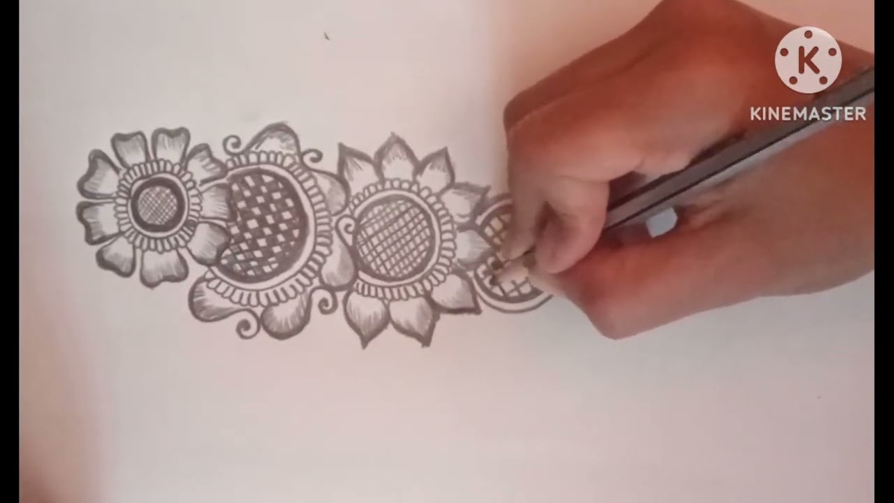 Beutiful floral mehendi designs by pencil |mehendi designs🌸