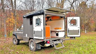 Old Military 4x4 Ambulance converted to a Luxurious Truck Camper with 8020 Aluminum Extrusion