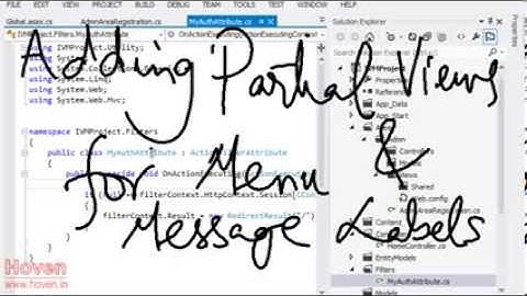 MVC Project(10) -   Partial Views for Menu and Message Labels - Invoice Management System