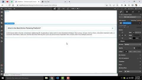 Create FAQ In Webflow  | Interactive FAQ Accordion In Webflow Design From Scratch