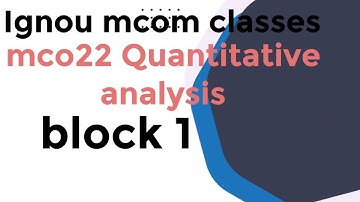 IGNOU mc022 block 1 class ! mco22 important questions